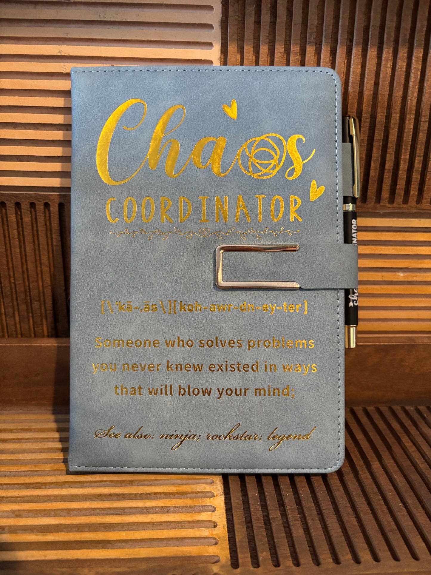 Chaos Coordinator Journal + Pen Set – Boho Luxe Stationery for Women on a Mission