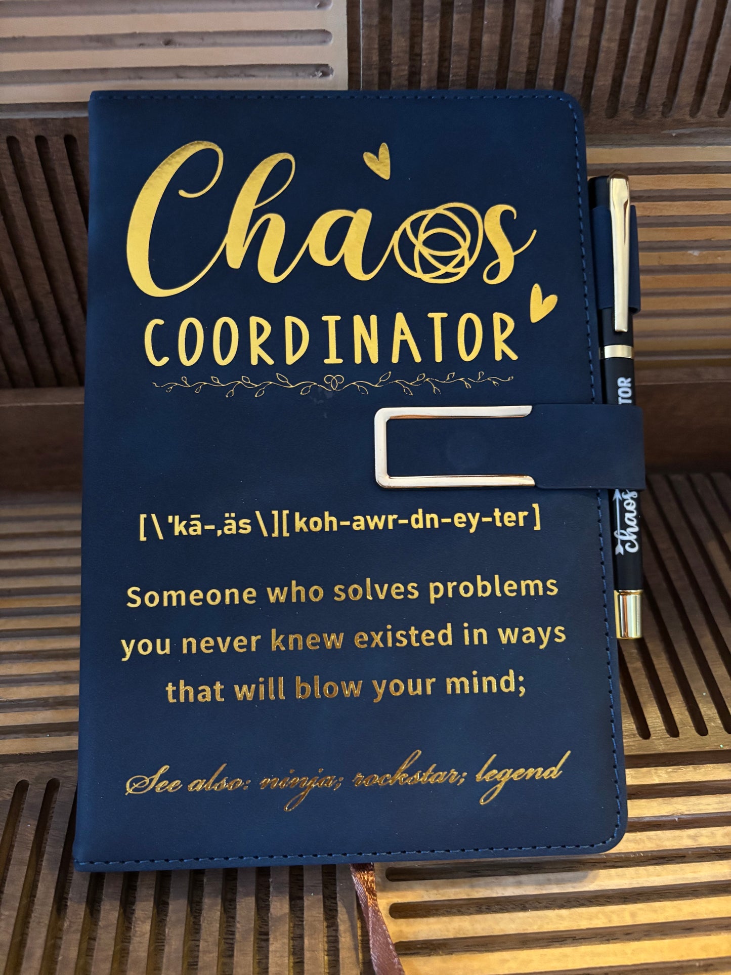 Chaos Coordinator Journal + Pen Set – Boho Luxe Stationery for Women on a Mission