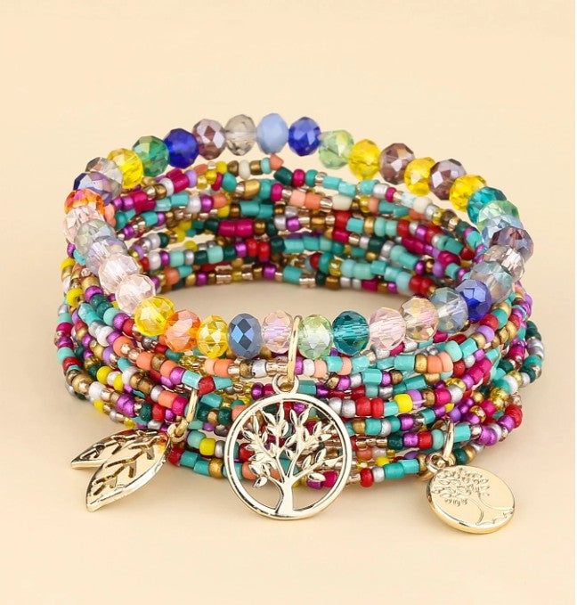 “Bohemian 3pcs beaded bracelet set with tree of life and leaf charms”
“Layered nature-inspired stretch bracelets for yoga, meditation, and daily wear”
“Spiritual beaded bracelet set with tree of life symbolism for women”
“Boho chic bracelet set with earthy charm accents and natural beads”