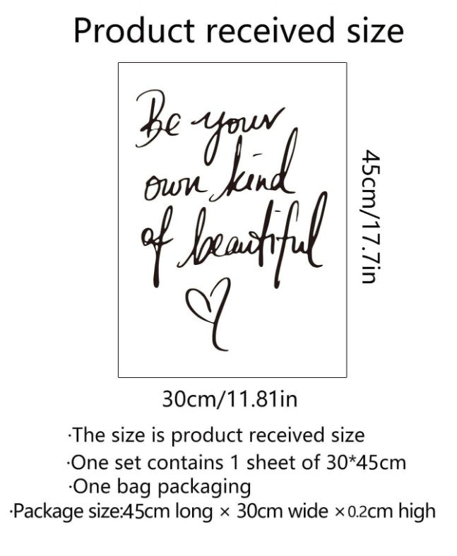 "Be Your Own Kind of Beautiful" – Inspirational Vinyl Wall Decal