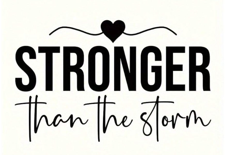 “Stronger Than The Storm” Iron-On Patch – Uplifting Apparel Transfer