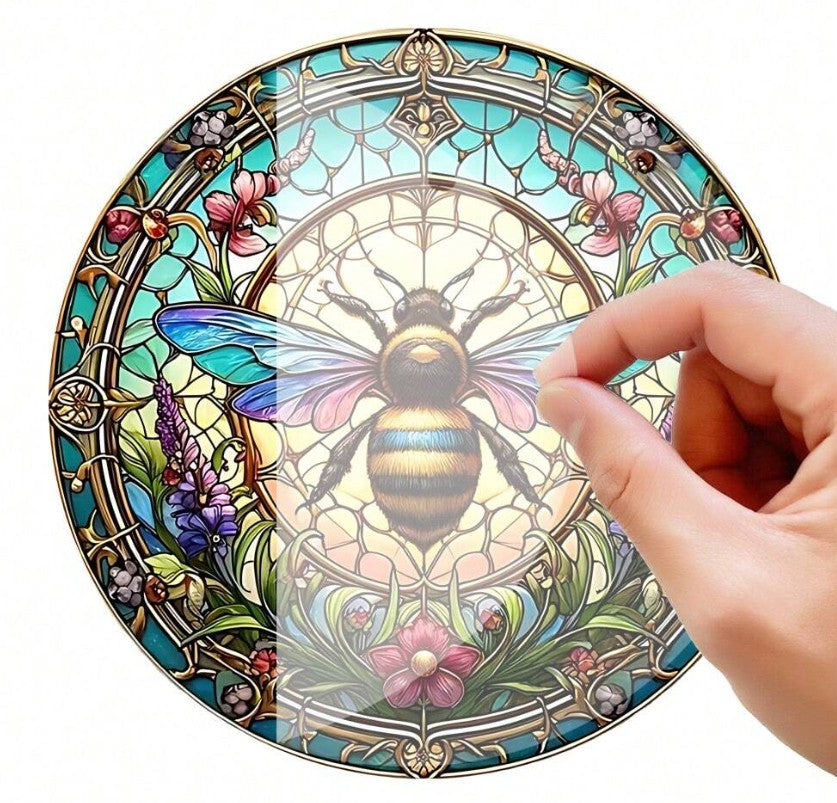 Colorful Acrylic Bee Sun Catcher – Nature-Inspired Window Hanging
