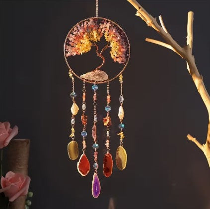 Tree of Life Dream Catcher with Natural Stones