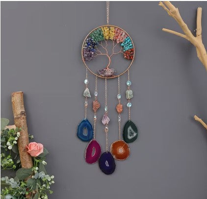Tree of Life Dream Catcher with Natural Stones