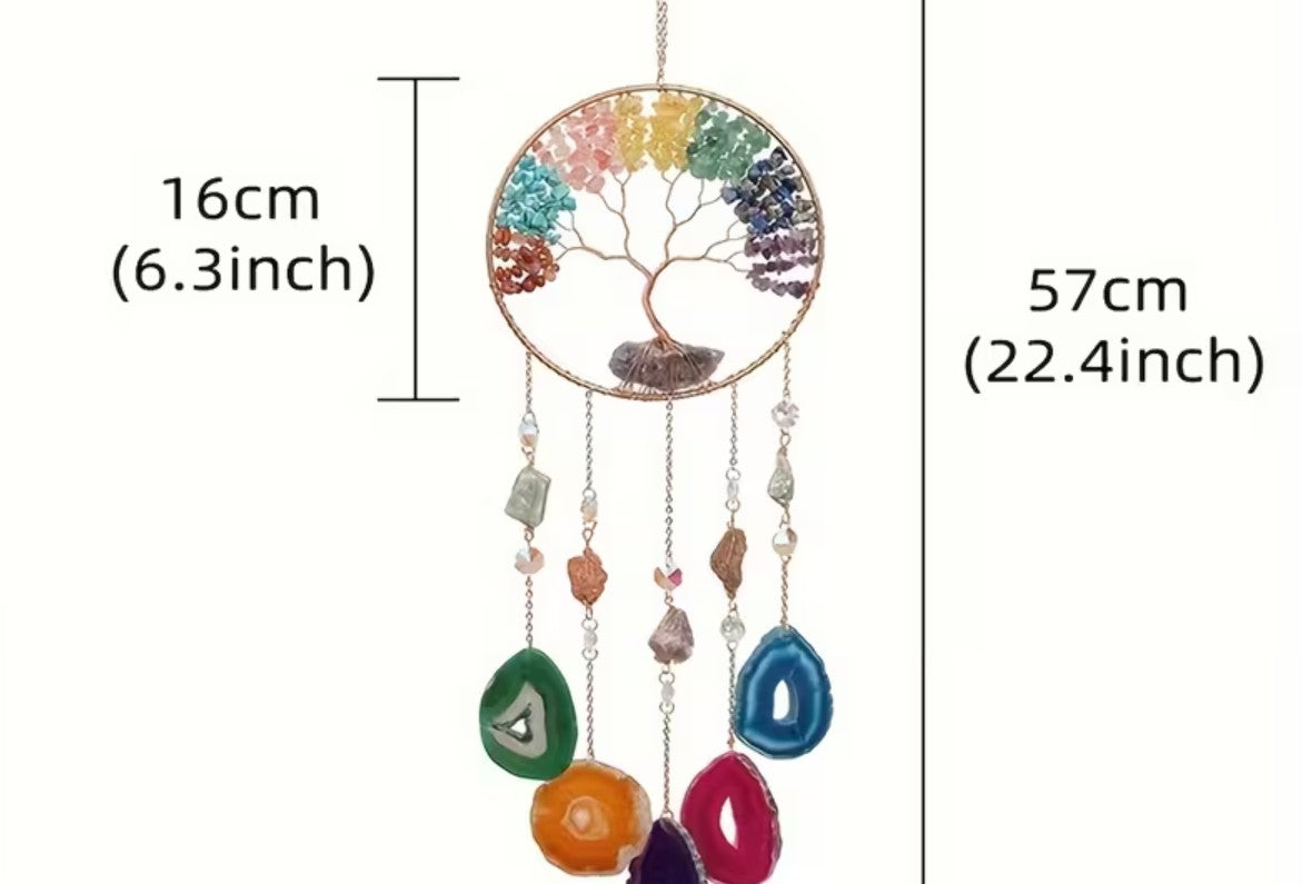 Tree of Life Dream Catcher with Natural Stones