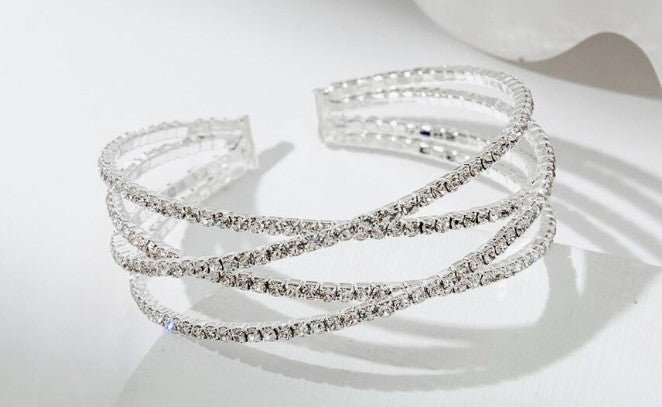 “Rhinestone layered cuff bracelet with adjustable open design”

“Sparkling cuff bangle with crystal accents for women”

“Elegant layered bracelet with rhinestones – glam accessory”

“Adjustable rhinestone bangle bracelet for formal or casual wear”