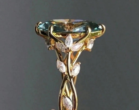 “Elegant vintage leaf cubic zirconia engagement ring for brides and anniversaries”

“Lady-like leaf-shaped wedding party ring with sparkling stones”

“Nature-inspired cubic zirconia engagement ring gift for her”

“Romantic leaf design anniversary and wedding jewelry for women”