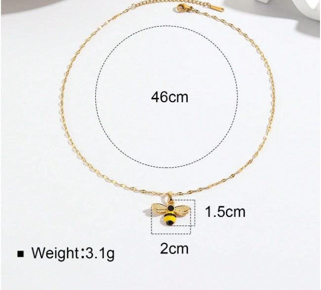 “Delicate gold bee pendant necklace for women, daily wear jewelry”

“Minimalist bee charm necklace from Christie Bella Bee Loved Collection”

“Adjustable gold-tone necklace with bee pendant”

“Nature-inspired dainty necklace with symbolic bee charm”