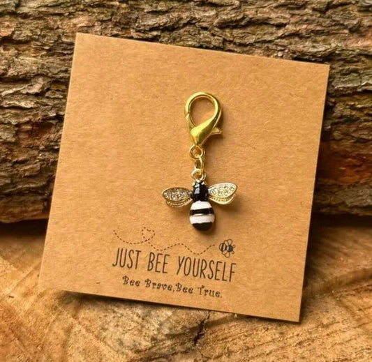 “Bee keychain with ‘Just Bee Yourself’ motivational card”

“Cute bee charm keyring with inspirational gift card”

“Friendship gift keychain with positive message and bee design”

“Encouragement keychain for women, teens, and coworkers”