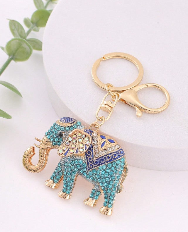 Whimsical Rhinestone Elephant Keychain – Spiritual Charm for Women, Bag & Backpack Accessory, Gift-Ready Decoration