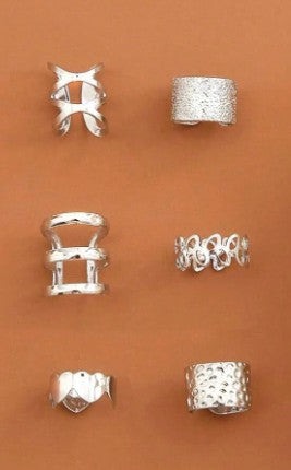 Boho Leaf Ear Cuff Set – 5pcs Nature-Inspired No-Piercing Earrings