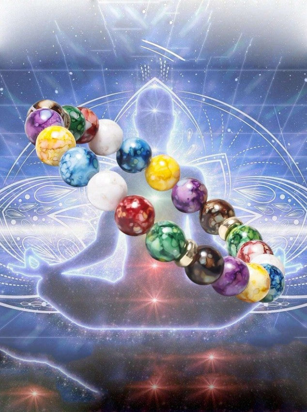 7 Chakra acrylic beaded bracelet for spiritual healing and meditation”

“Colorful chakra energy bracelet for yoga, positivity, and balance”

“Bohemian style 7 chakra stretch bracelet for daily spiritual wear”

“Lightweight handmade chakra bead bracelet for men and women”