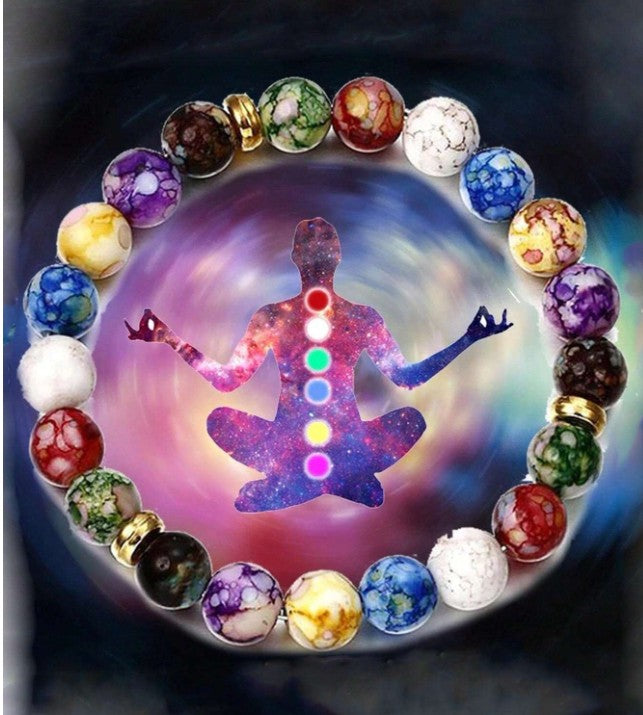 7 Chakra acrylic beaded bracelet for spiritual healing and meditation”

“Colorful chakra energy bracelet for yoga, positivity, and balance”

“Bohemian style 7 chakra stretch bracelet for daily spiritual wear”

“Lightweight handmade chakra bead bracelet for men and women”