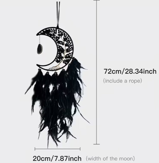 Black Moon Tree of Life Dream Catcher