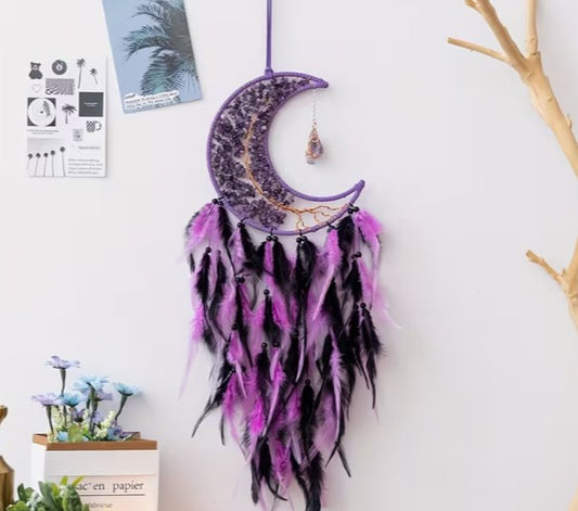 Purple Moon Tree of Life Dream Catcher
