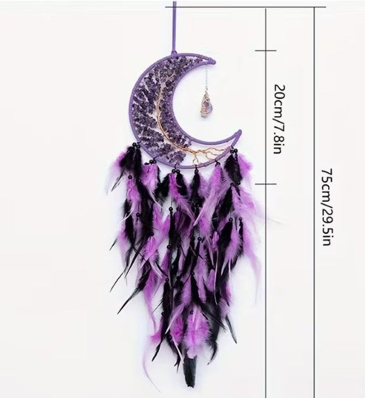 Purple Moon Tree of Life Dream Catcher